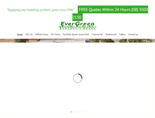 Tablet Screenshot of evergreensyntheticgrass.com.au
